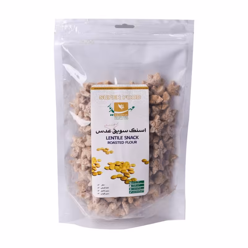 اسنک سویق عدس مهدیار 100 گرمی( جایگزین سالم پفک و چیپس)