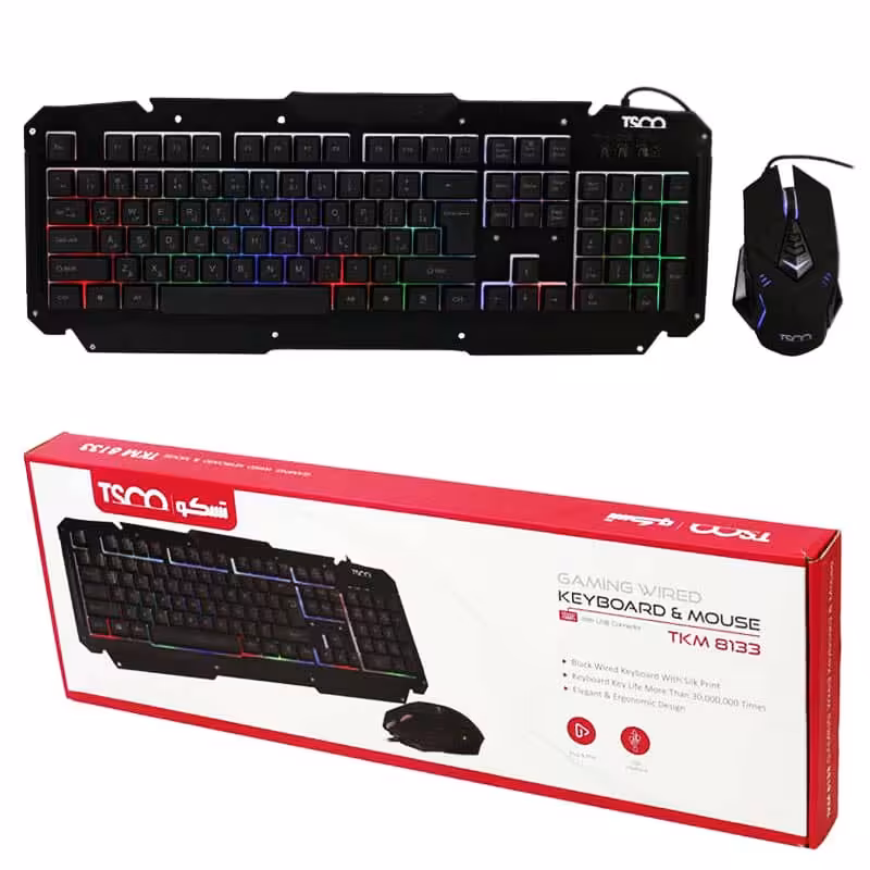 کیبورد و ماوس گیمینگ تسکو TSCO TKM 8133