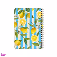 دفترچه یادداشت بامبیلیپ مدل چوبی طرح پترن لیموی راه راه کد 1073131
