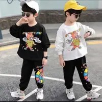 ست بلوز و شلوار اسپورت شیک و جذاب مناسب حدود سنی  2 تا 8 سال کیفیت عالی جنس دورس لاکرادار عالی 