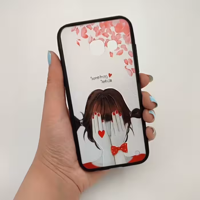 قاب گوشی (Galaxy A3 2017 (A320 سامسونگ طرح دختر خجالتی کد 71104