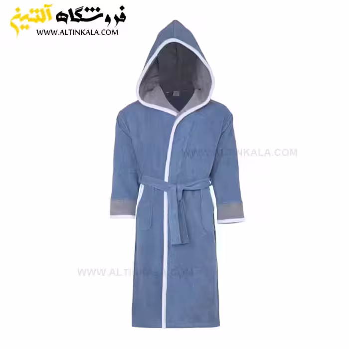 حوله پالتویی کودک سلین طرح پسفیک ابی-طوسی سایز 6-7