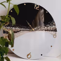 ساعت دیواری رزینی طرح شب و روز 30سانتی موتور اصل تایوان با 6ماه ضما ارسال رایگان