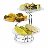 اردور خوری سه طبقه سالوت رنگ نقره ای 