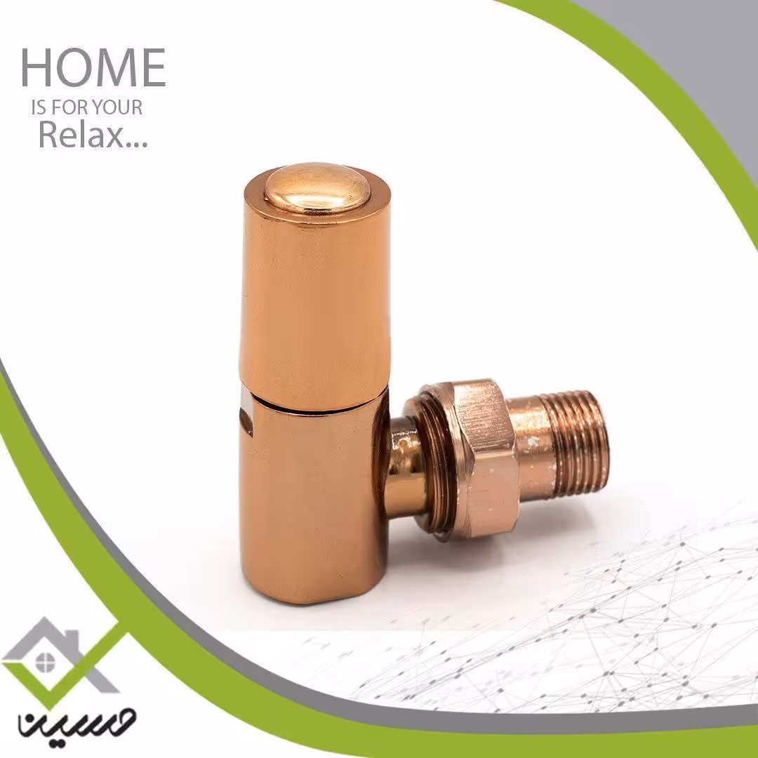 شیر حوله خشک کن آلومینیومی مدل گرد رزگلد (هزینه ارسال پس کرایه است)