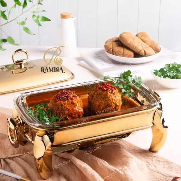 سوفله خوری استیل طلایی رامیسا