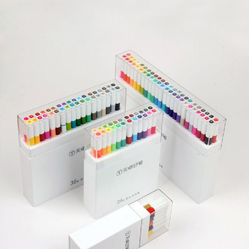 ماژیک حرفه ای دوسر 48 رنگ TIANJIAO کد83080