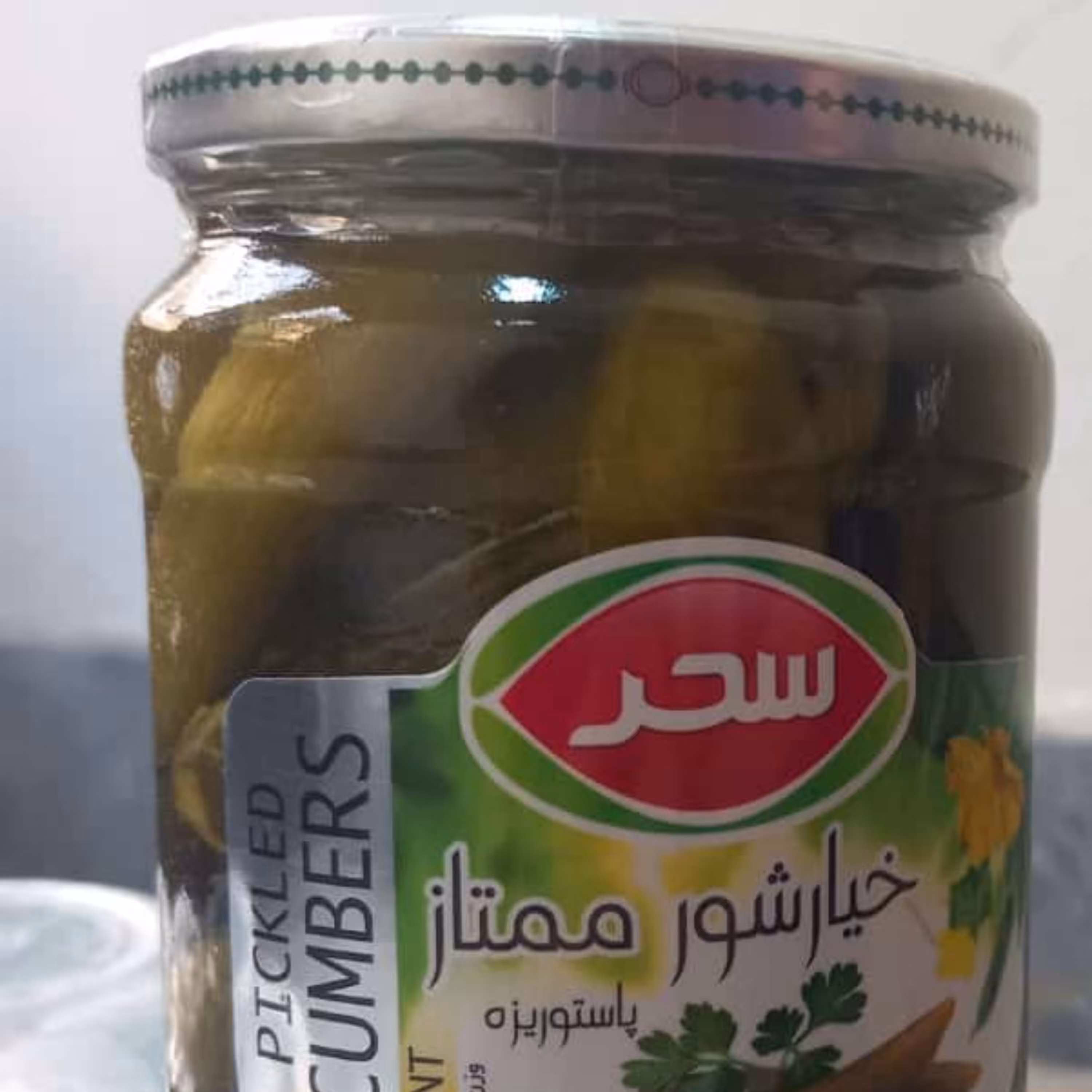 خیارشور ممتاز سحر شیشه ای640گرمی