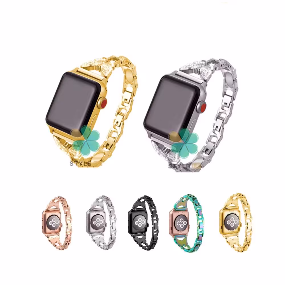 بند زنانه ساعت اپل واچ Apple Watch 38/40mm برند Slicto مدل Butterfly