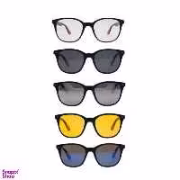 فریم عینک طبی مدل 2316A به همراه کاور آفتابی مجموعه 5 عددی