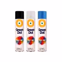 اسپری رنگ آبی روشن و مشکی براق و سفید براق گرین دات مدل color 3 حجم 250 میلی لیتر مجموعه 3 عددی