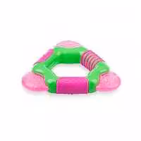 دندانگیر مثلثی 3  ماه نابی NUBY مدل Icy Bite صورتی