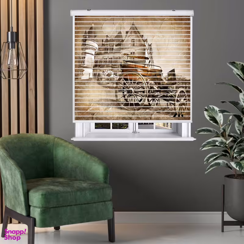 پرده زبرا زیو مدل سیلوئت P-6028 سایز 150x150 سانتی متر