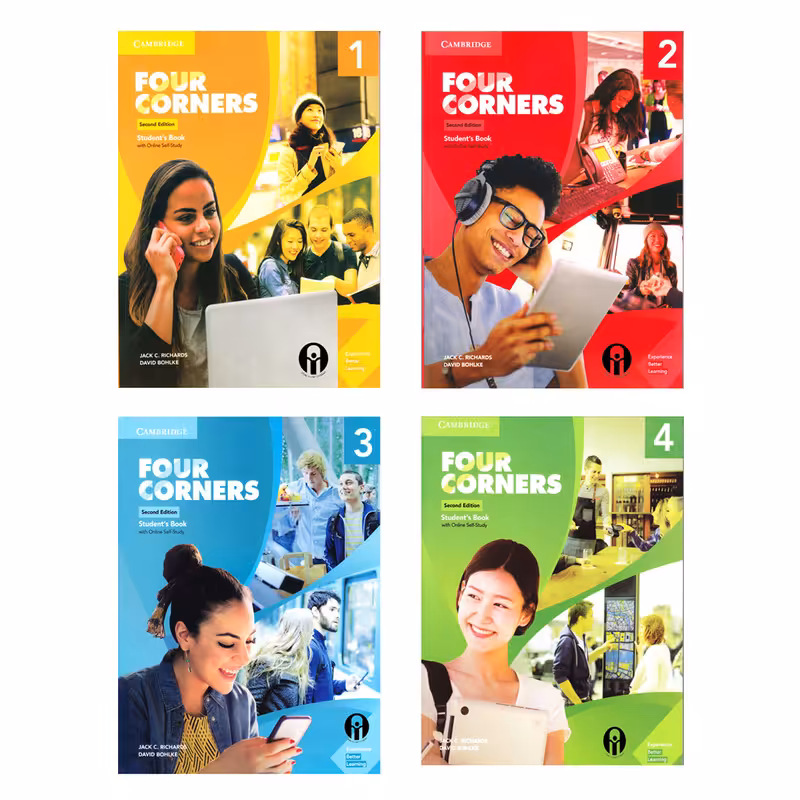 کتاب Four Corners 2nd Edition اثر Jack C. Richard And David Bohlke انتشارات الوندپویان 4 جلدی