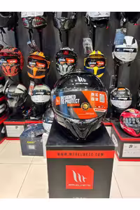 کلاه کاسکت موتورسیکلت مشکی ایمنی MT FF118SV THURDER 4 SV SOLID A1 شیشه روشن MT Helmets
