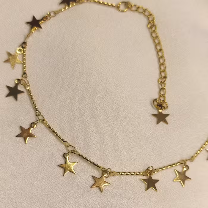 پابند استیل طلایی ستاره