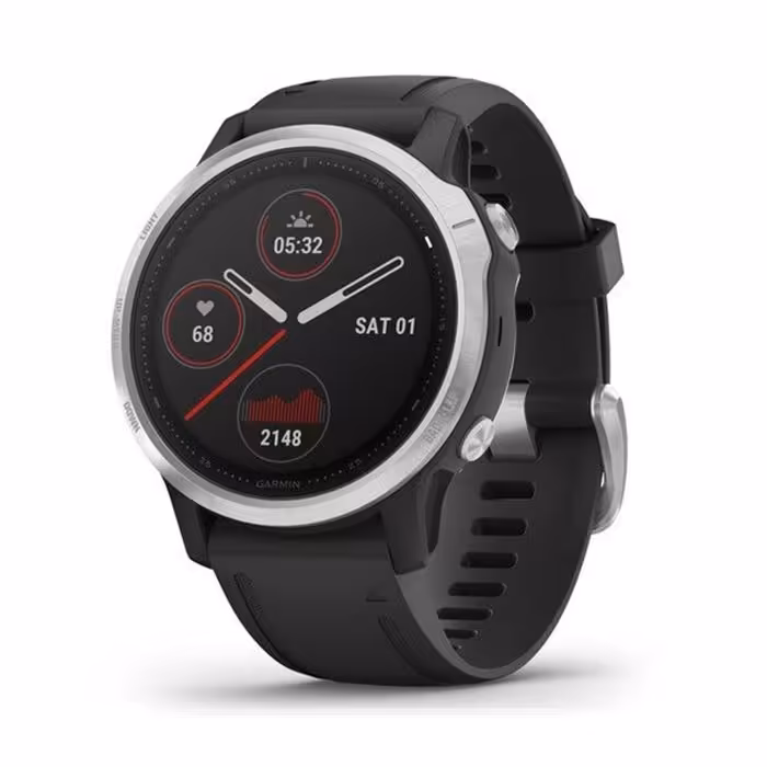 ساعت و جی پی اس ورزشی گارمین مدل فنیکس 6 اس با بند سیلیکون مشکی