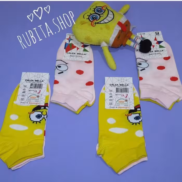 جوراب تابه تا طرح باب اسفنجی و پاتریک مناسب سایز 36 تا 40