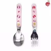 قاشق و چنگال سر فلزی طرح جغد و کفشدوزک اوپس Oops