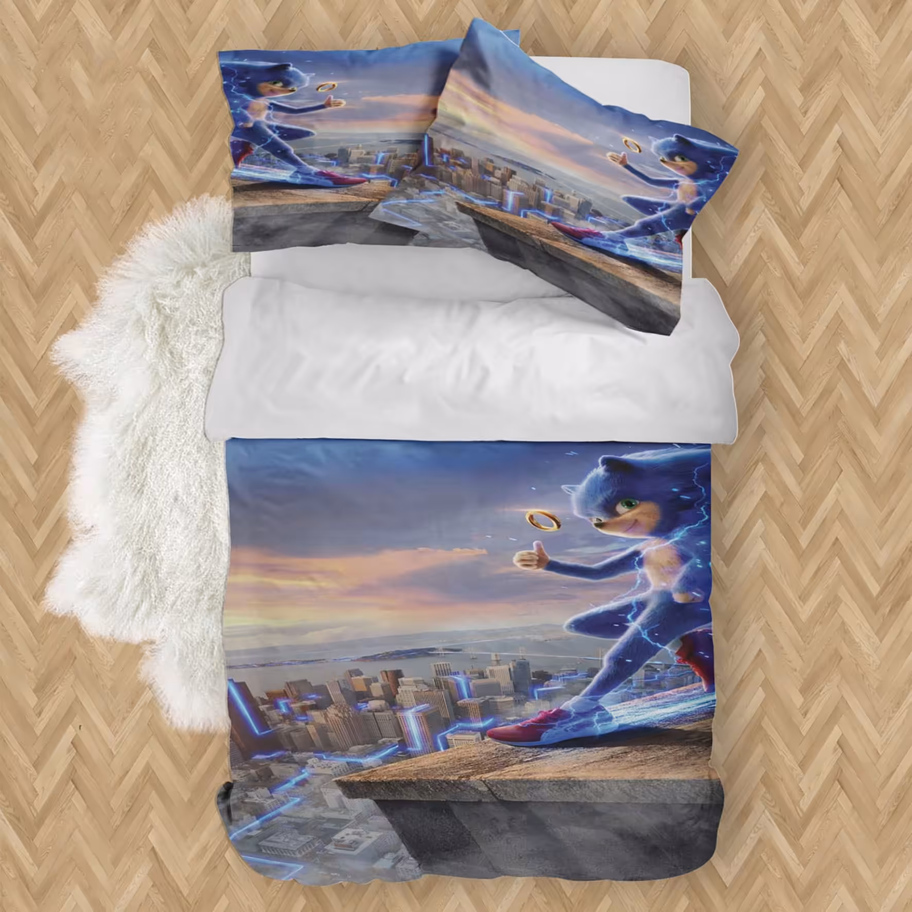 سرویس خواب کد C064 یکنفره 4 تیکه میکرو(چاپ دیجیتال)