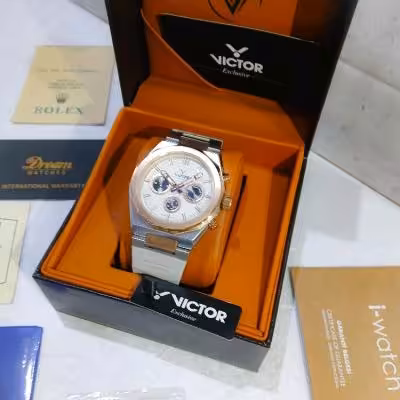 ساعت مچی عقربه ای مردانه VICTOR سه موتوره فعال فول تایم ژاپن مدل V5665