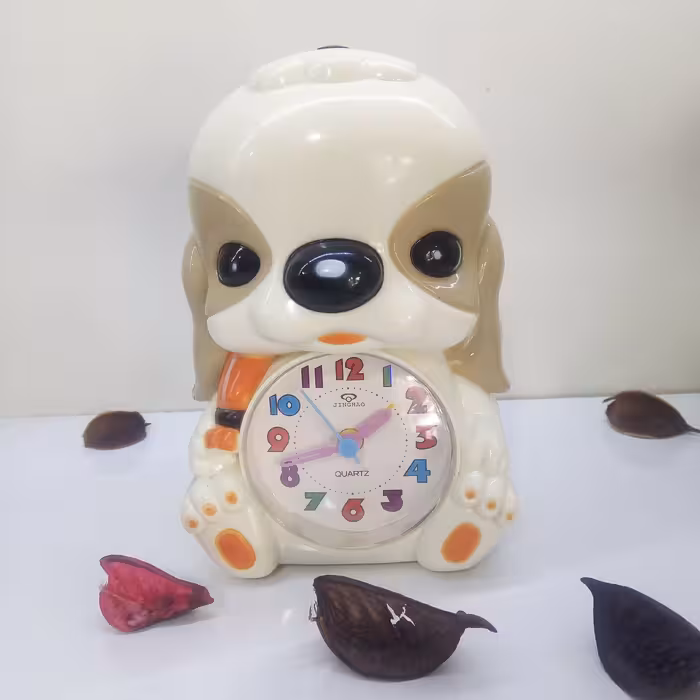 ساعت رومیزی زنگ دار  طرح سگ