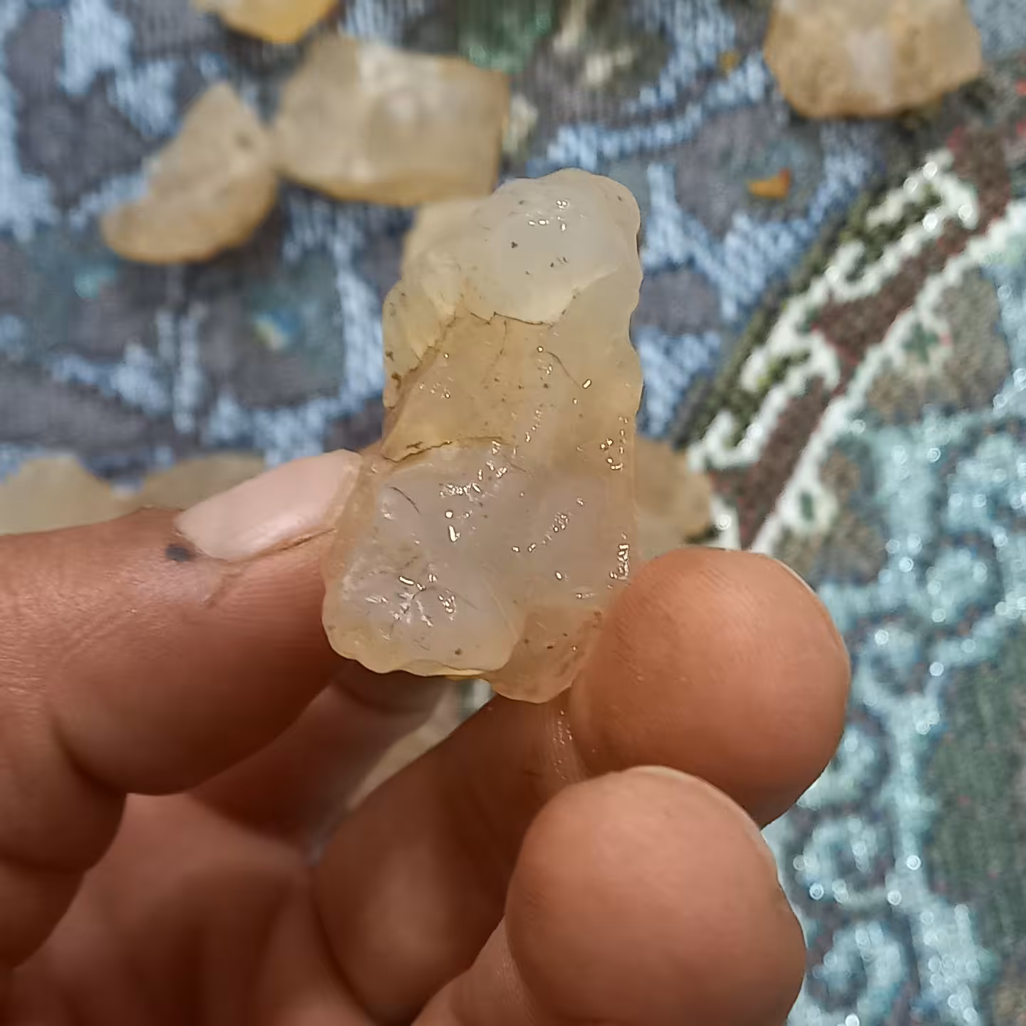 عقیق بادی نباتی رنگ .طبیعی معدنی.