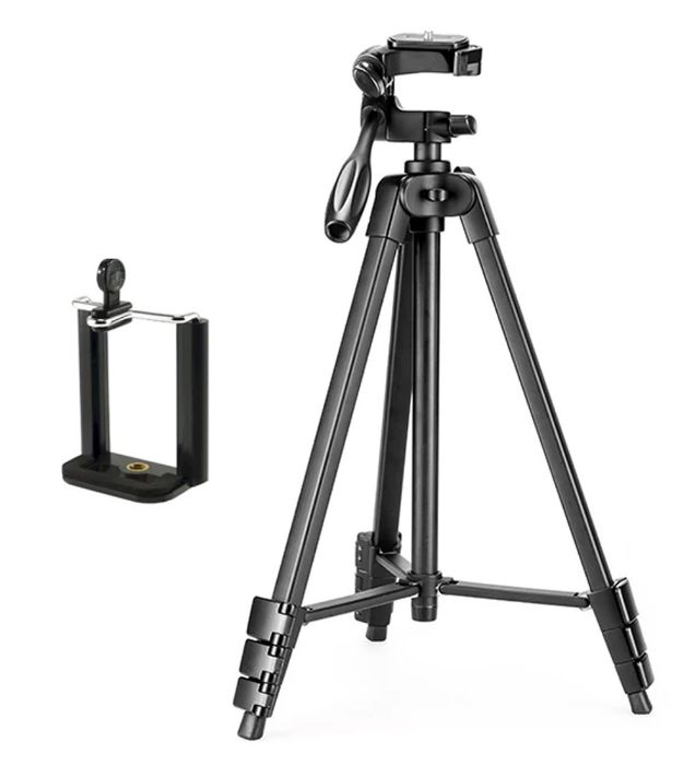 سه پایه دوربین عکاسی نست مدل NT-510 به همراه گیره نگهدارنده موبایل