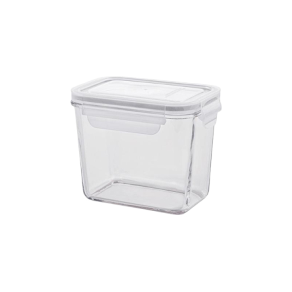 ظرف شیشه مستطیل 920 میل لیمون