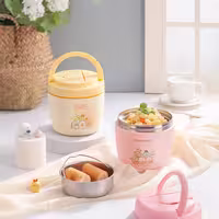 فلاسک غذای استیل بچه گانه 970 میل طرح سومیکو پینکا Pinkah
