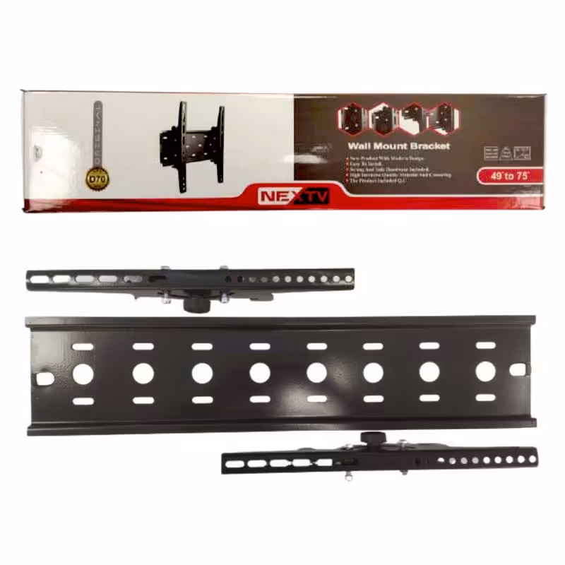 براکت دیواری متحرک تلویزیون  از 49 تا 75 اینچ