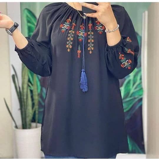 تونیک نخی گلدوزی