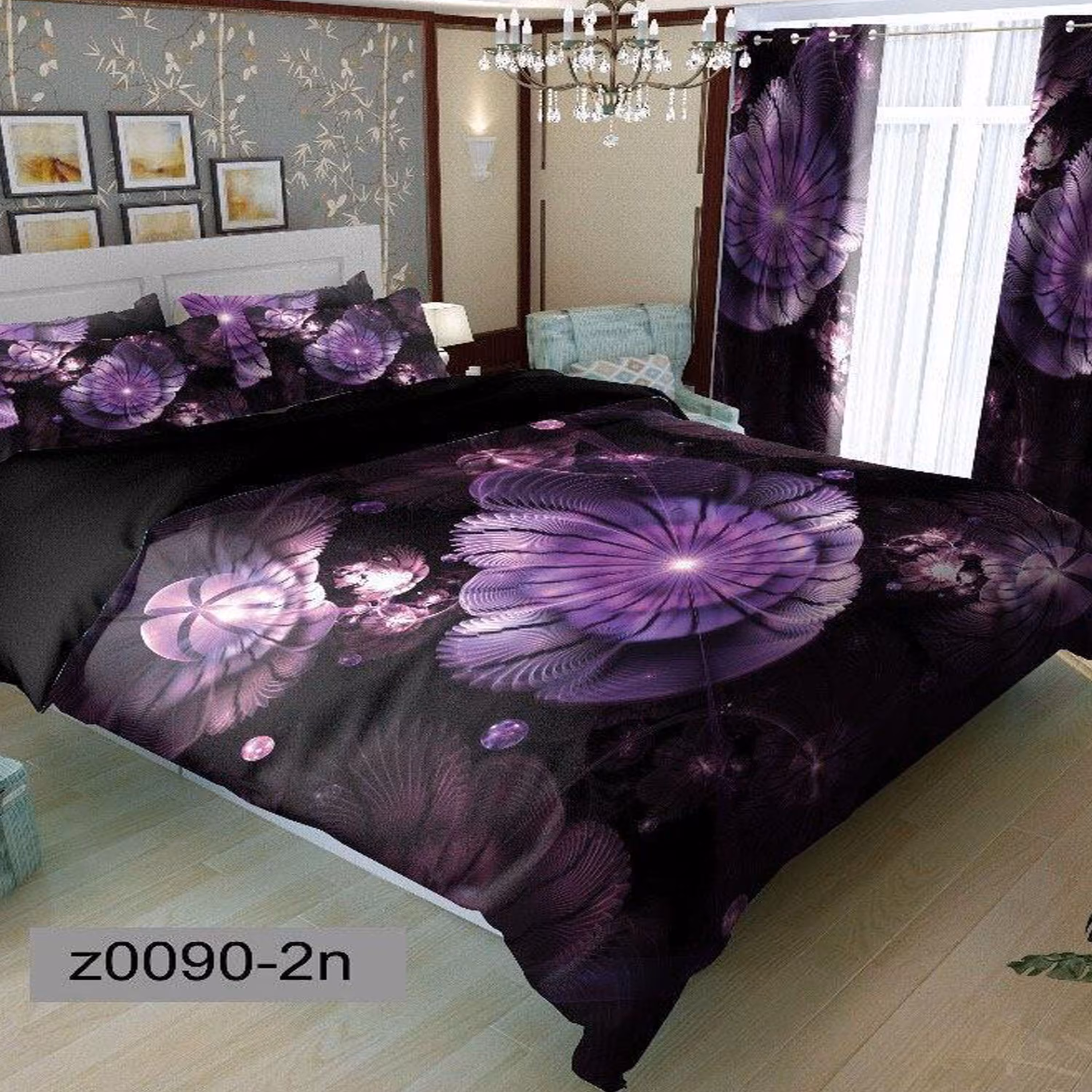 سرویس روتختی 2 نفره تنسل چاپی برندترک لند(Turk Land) z 90
