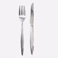 کارد و چنگال میوه خوری استیل گل زانتیا