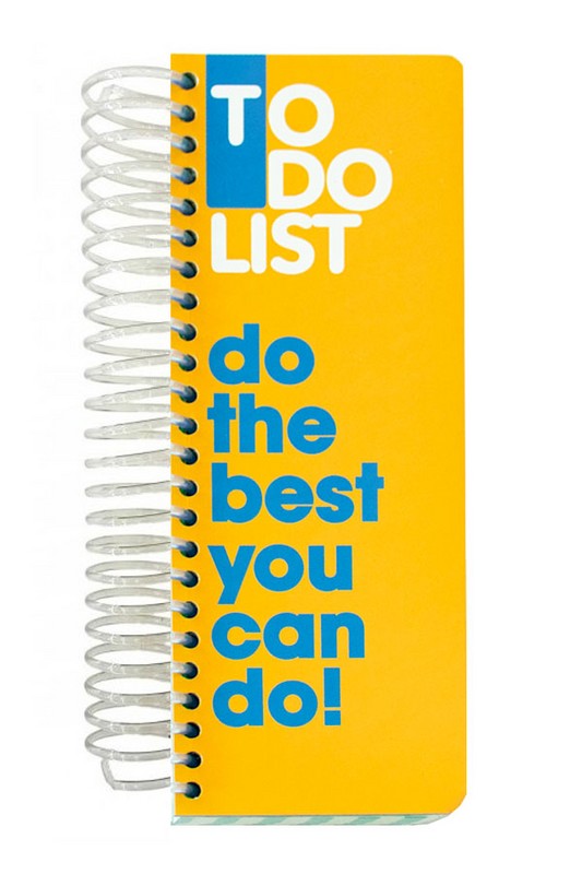دفترچه یادداشت فنر بزرگ to do list yellow