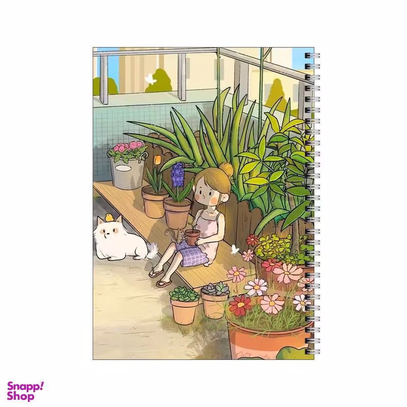 دفتر مشق 80 برگ بامبیلیپ طرح دختر در گلخانه کد 5132262