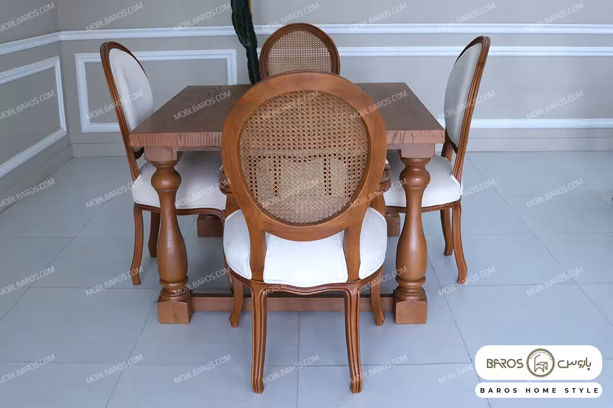 میز ناهار خوری 4 نفره کلاسیک راشل