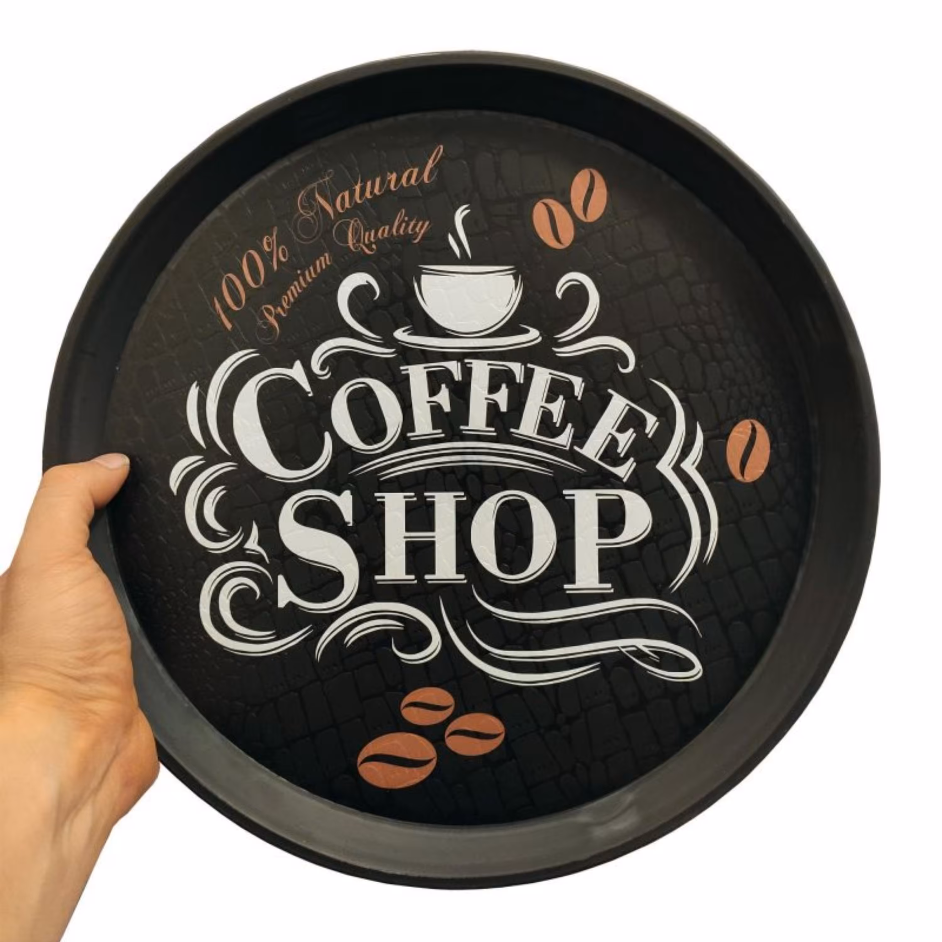 سینی گرد طرح کافی