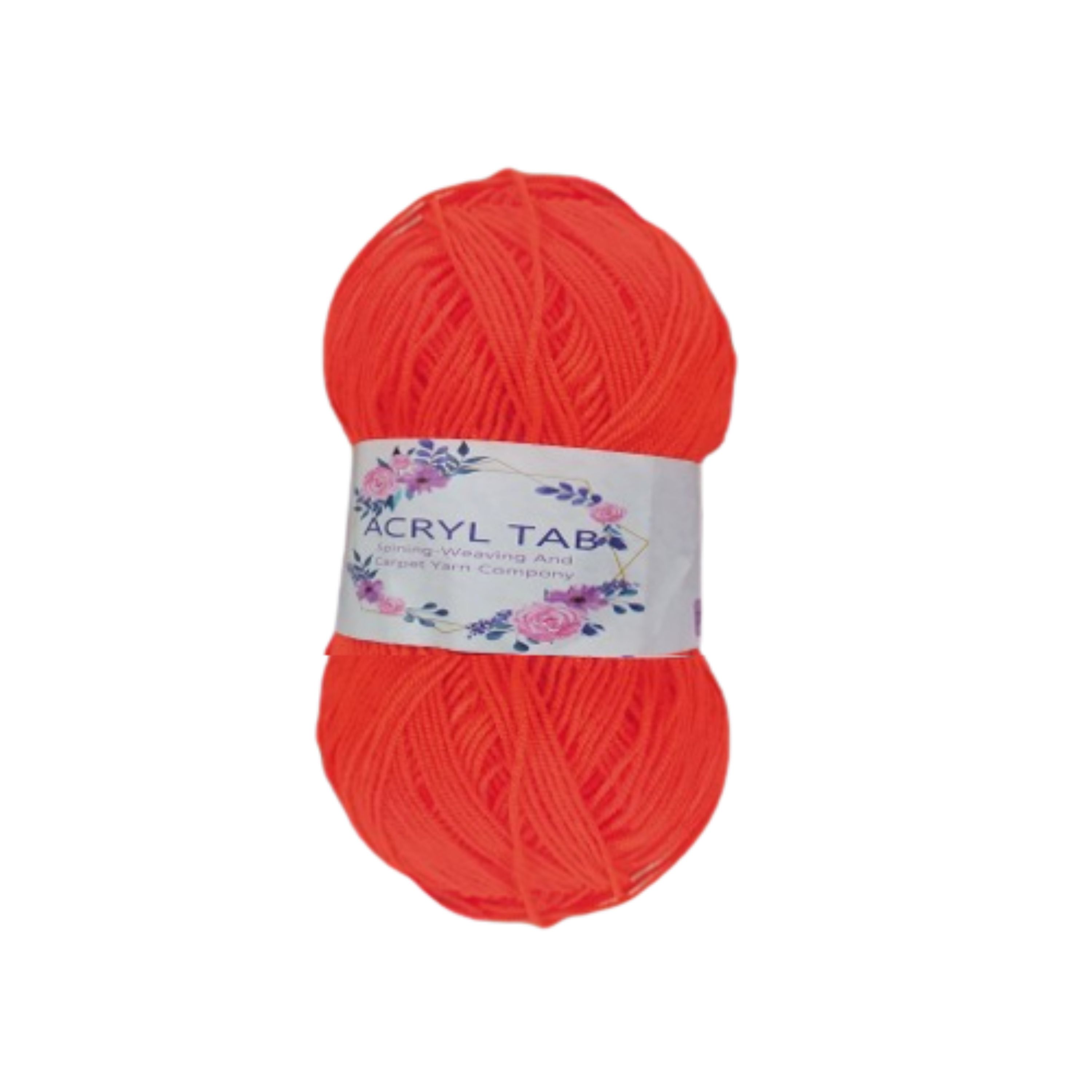 کاموا اکریل تاب نارنجی (بسته 5 عددی - 5 کلافی)(هر کلاف 100 گرم و 300 متر)