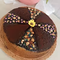 کیک عصرانه وانیلی یک کیلویی با روکش پودر کاکائو ودراژه ارسال با آژانس به صورت پس کرایه 