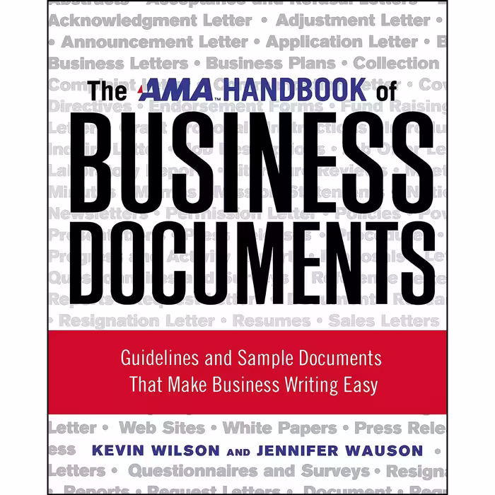 کتاب زبان اصلی The AMA Handbook of Business Documents
