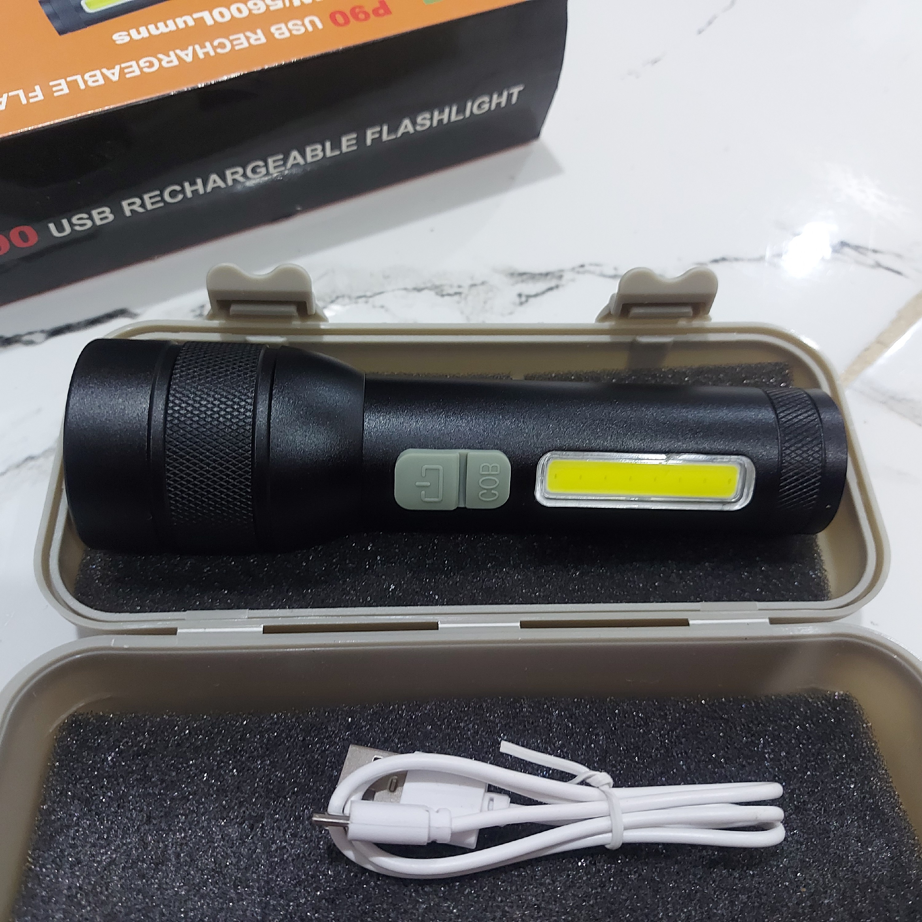 چراغ قوه پلیسی برند 360 سایز بزرگ سه حالته اصل c-l332