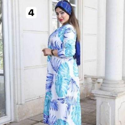 پیراهن ساحلی زنانه نخی مدل ساحلی آستین بلند نخی
