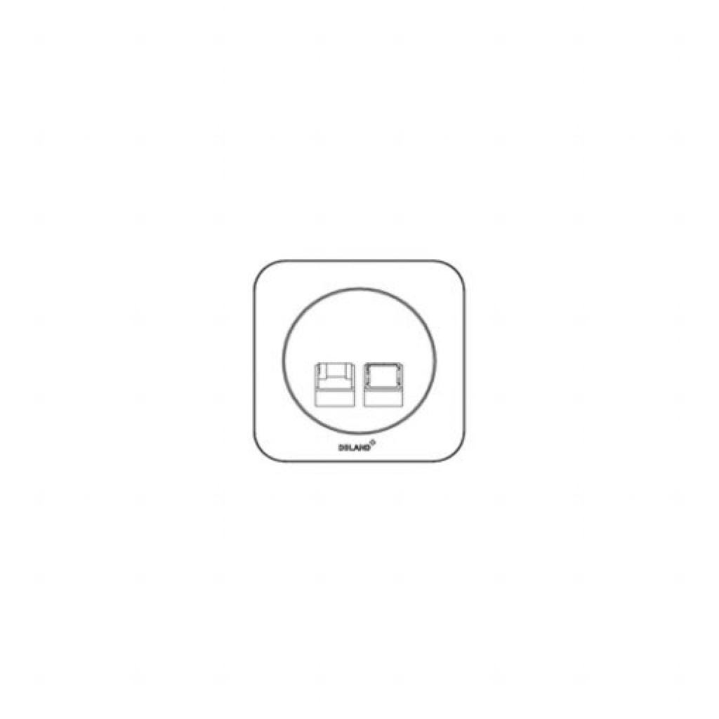 پریز شبکه Cat6 دلند پلاس مدل آدا - قیمت و خرید | فروشگاه نت ران