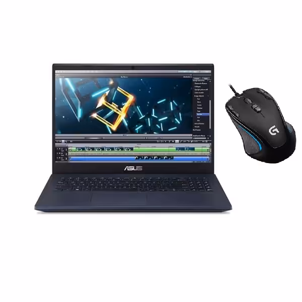 لپ تاپ ایسوس مدل VivoBook K571GD با پردازنده i7 و صفحه نمایش فول اچ دی به همراه ماوس مخصوص بازی لاجیتک مدل G300 اس