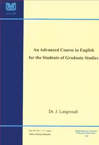 کتاب AN ADVANCED COURSE IN ENGLISH FOR THE STUDENTS OF GRADUATE STUDIES