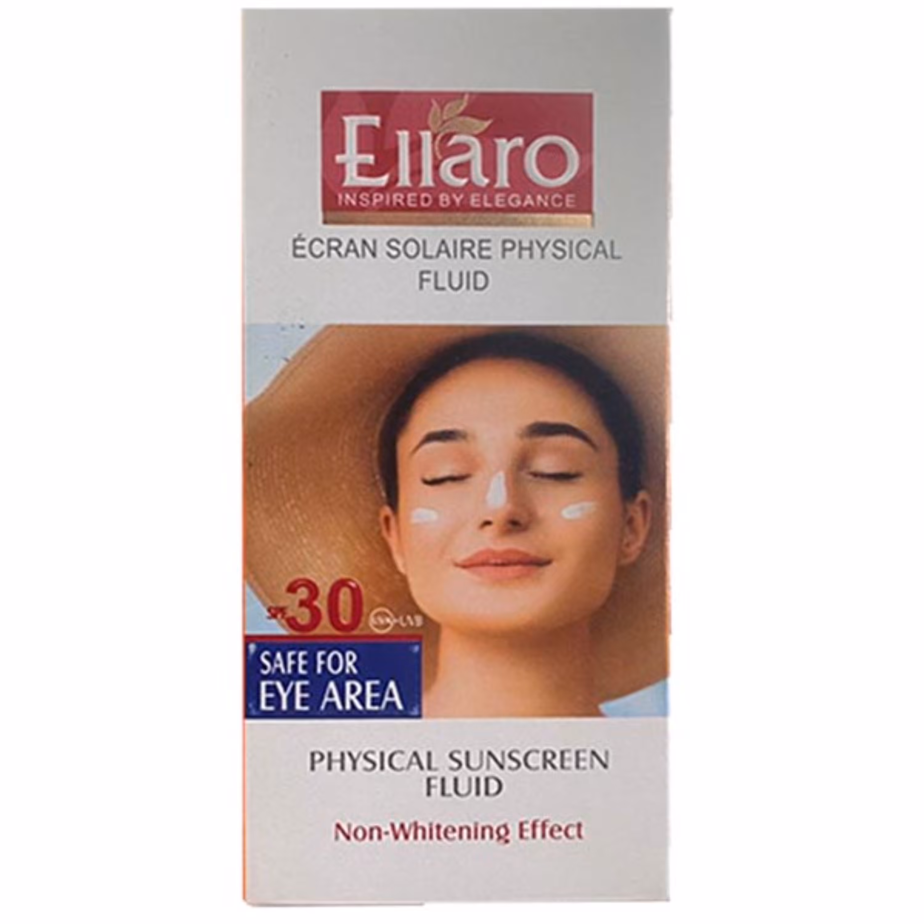 ضد آفتاب فلوئید فیزیکال الارو (ellaro) spf30 مخصوص پوست های حساس حجم 50 میل