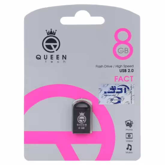 فلش مموری کوئین تک مدل FACT USB2.0 ظرفیت 8 گیگابایت