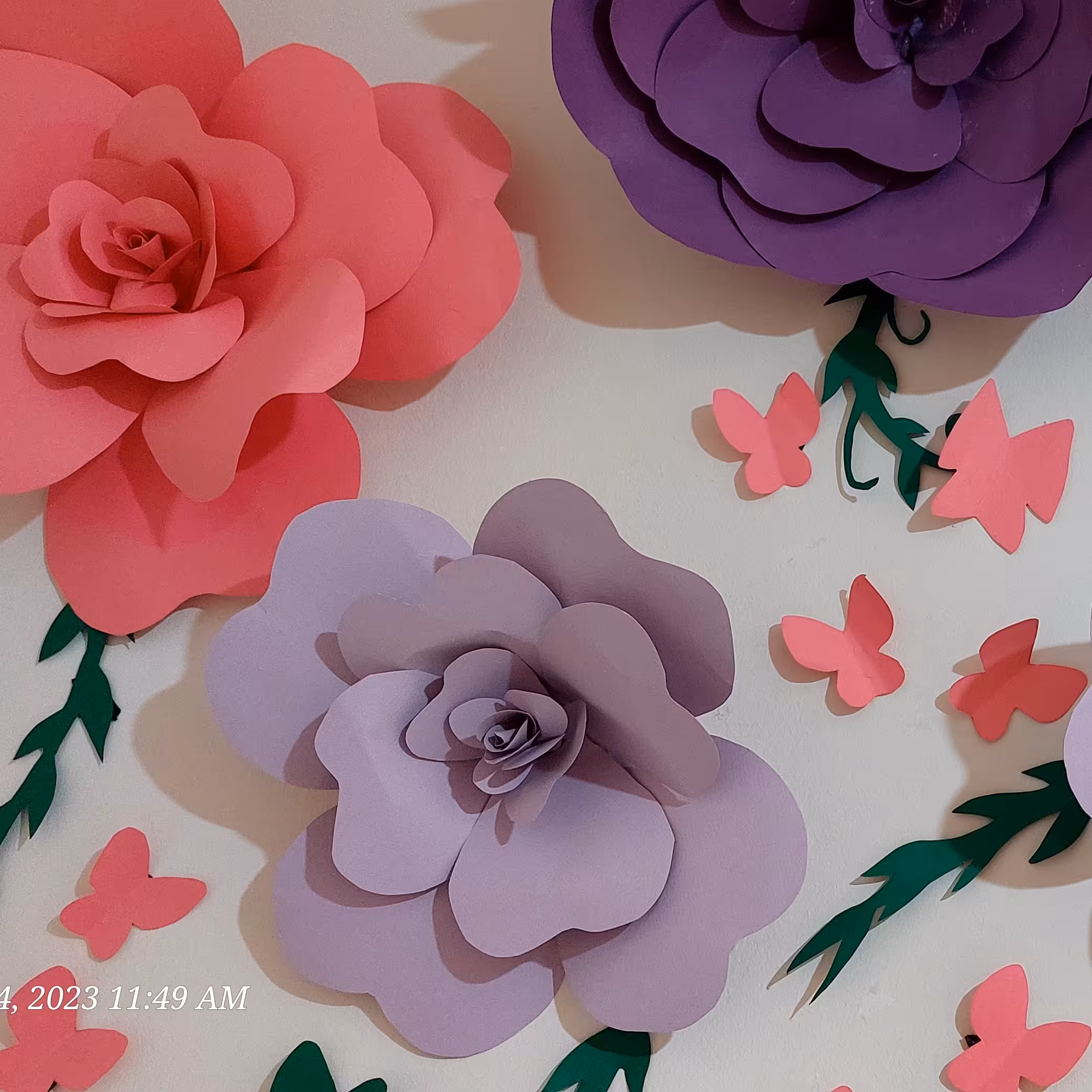 گل های مقوایی