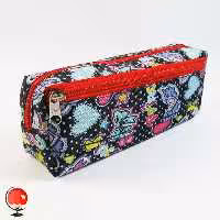 جامدادی دخترانه دو زیپ طرح پاپیون مدیسا